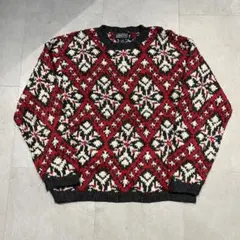 希少　90's ランズエンド　ハンドニット