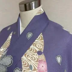 KA3210 洗える着物 小紋 身丈166cm ポリエステル 化繊 トールサイズ