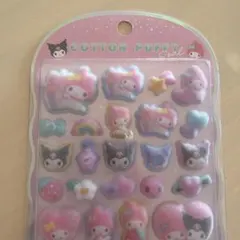 【正規品】マイメロ&クロミ コットンパフィーシール