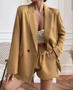 マスタードカラー セットアップスーツ 新品未使用♡