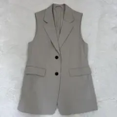 GU ベージュ ノースリーブ テーラードジャケット