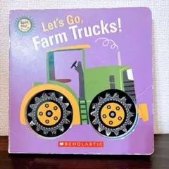 英語絵本 Let's Go, Farm Trucks! 歯車タイヤ しかけ絵本
