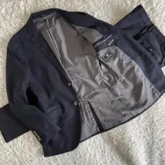 【極美品】メンズビギ　セットアップスーツ　ビジネス　ネイビー　M〜L相当　近年