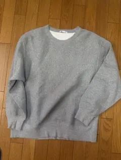 GU グレー クルーネック トレーナー Lサイズ
