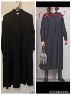 UNITED ARROWS シャツワンピース　ネイビー　ウール　38