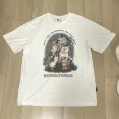 SCULPTOR 猫プリント 半袖Tシャツ ホワイト