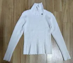 アナスイミニ　ラメ入りリブ編みニットホワイト　М