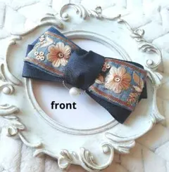 【Midori Nakamura様 】フラワーインド刺繍リボンヘアクリップセット