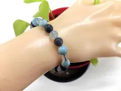 天然石 ラリマーブレスレット 内周17.2cm 　　250720284