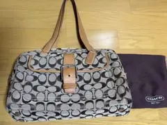 COACH★コーチ C柄 ハンドバッグ 保存袋付 使用感あり