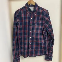 アバクロンビー&フェッチチェック柄 コットン長袖シャツS.NR.NC