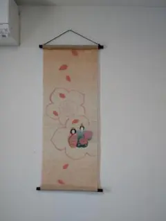 美品 掛け軸 佐藤雅美作 立雛図 共箱 雛祭り 縁起物 真筆証明書付き