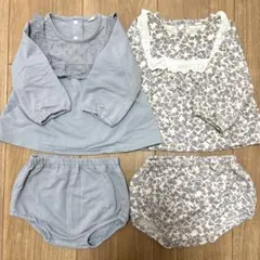 ロンパース　セットアップ　セパレート　長袖　長袖ロンパース　女の子　70〜80
