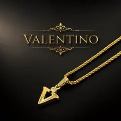 VALENTINO ヴァレンティノ Vロゴ ネックレス 美品 ゴールド 高級感のサムネイル