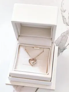 4°C ハート型 シルバーネックレス