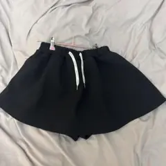 Darich ロゴ紐 フレアミニスカート ブラック