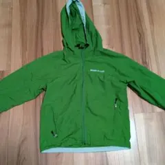 mont-bell フード付きジャケット 130 緑 キッズ用