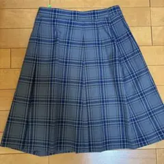 青系チェック プリーツスクールスカート
