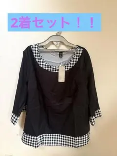 黒トップス 5L(2XL) SHEIN 2着セット