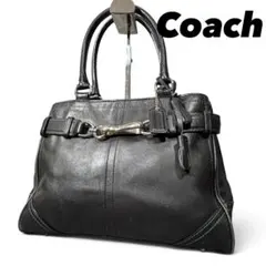 COACH コーチ ソーホー オールレザー ハンドバッグ 黒 ブラック y2k