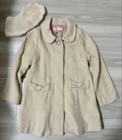 メゾピアノ ベージュコート Sサイズ（130-140）　クリーニング済