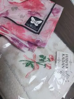 森英恵日比谷花壇HIBIYA KADANタオルハンカチ&ハナエモリ大判ハンカチ