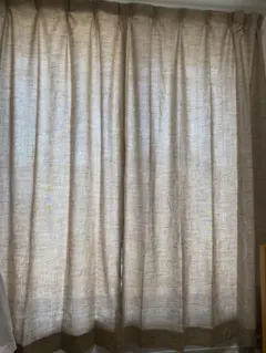 4枚セットカーテン100×178cmブラウンのサムネイル