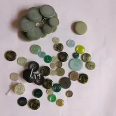 ボタンセット 約40個 みどり色系