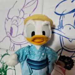 ディズニーリゾート　ドナルド　ぬいぐるみバッジ