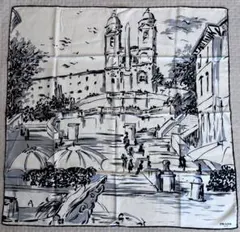 PRADA スカーフ 風景画 モノトーン - メルカリ