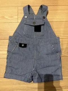 ベビーオーバーオール　ストライプ柄　70〜80