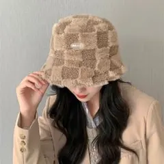 バケットハット　もこもこ　ふわふわ　防寒　ハット　韓国　かわいい　おしゃれ