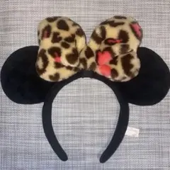 ディズニー ミニー カチューシャ リボン ヒョウ柄 レオパード