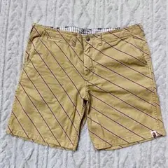A BATHING APE ストライプ ショートパンツ チノ ショーツ Lのサムネイル