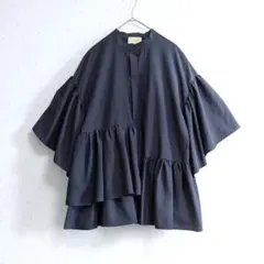 良好 UNITED ARROWS P イレギュラーペプラム ブラウス フリル