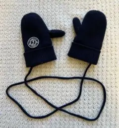 ジャカディ　手袋　ベビー　ネイビー　紐付き　ミトン