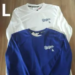新品　MLB ドジャース　ロンT 　メンズ　メッシュ　長袖　L　二枚セット