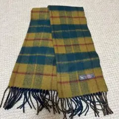 カシミヤ　ウール　マフラー　チェック柄