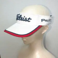 Titleist タイトリスト ゴルフサンバイザー ホワイト×ネイビー×レッド
