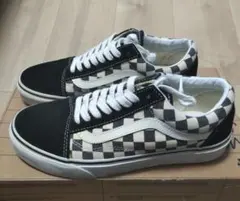 バンズ　オールドスクール　チェッカー　ボード　スニーカー　シューズ　靴　25cm