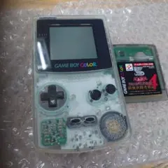 ジャンク。GAME BOY COLOR クリア 本体とソフトセット