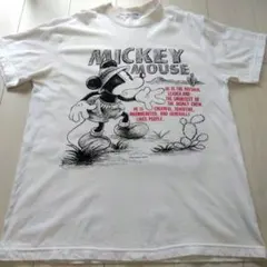 ディズニー　Tシャツ　レディース　半袖　ミッキー　ゆったり　L