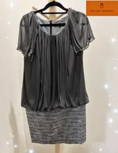 タグ付き■UNITED ARROWS シフォン　ドレス　Sサイズ　パーティ