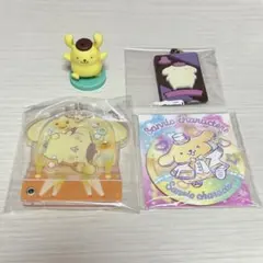 ポムポムプリン アクリルチャーム ラバーストラップ チョコエッグ 缶ミラー