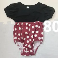 [お得]半袖ロンパース 女の子 80 ミニーマウス