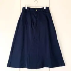 【美品】HUG+U ロングスカート（色：ネイビー）
