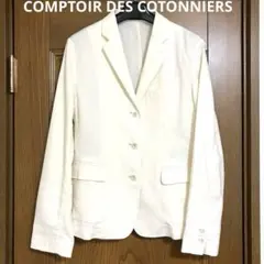【コントワーデコトニエ】リネンブレンド　シングルジャケット　Ｌ　オフホワイト