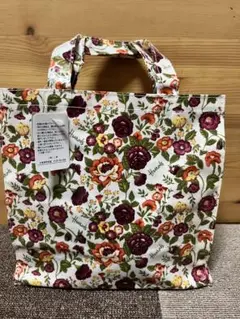 Harrods オレンジ花柄 トートバッグ小