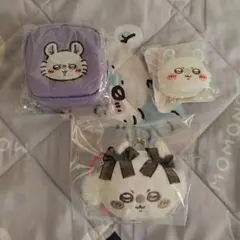 ちいかわモモンガセットスクエアミニポーチミニシリコンポーチミニがまぐちリボン新品