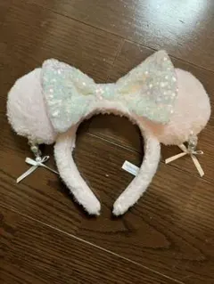 ミニー　カチューシャ　ピンク　スパンコール